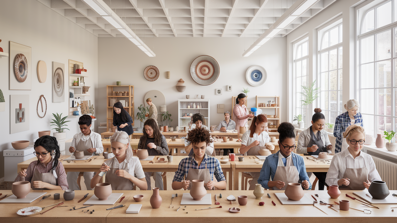 participez à des cours de poterie à grenoble et exprimez votre créativité en réalisant votre propre œuvre. que vous soyez débutant ou confirmé, découvrez les techniques et astuces pour façonner l'argile dans une ambiance conviviale.